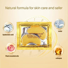 10pcs Hydrating Crystal Golden Eye Mask Reduce Dark Circles and Wrinkles
