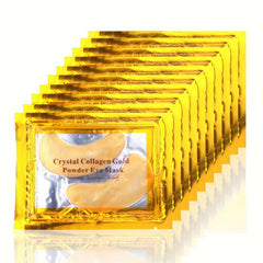 10pcs Hydrating Crystal Golden Eye Mask Reduce Dark Circles and Wrinkles