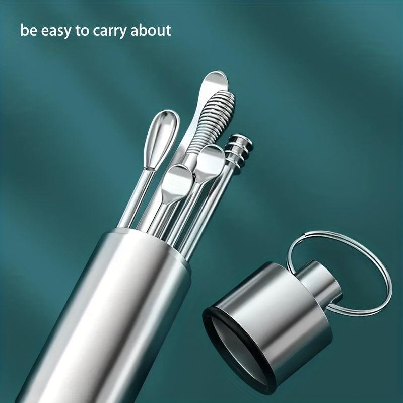 6pcs Stainless Steel Ear Wax Remover Tool Set