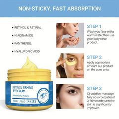 Retinol Under Eye Cream for Dark Circles & Puffiness, Tightens Pores