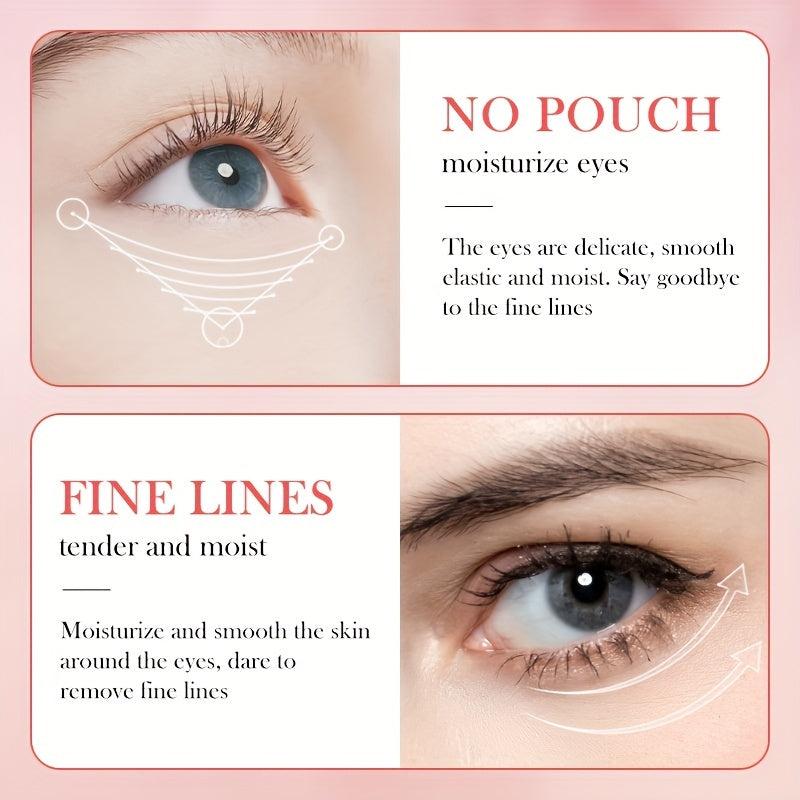 60pcs Rose Hyaluronic Acid Eye Mask for Dark Circles and Puffiness
