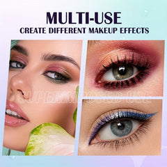 Glitter Liquid Eyeshadow Set Golden Brown Stick Makeup Fast Long Lasting Gift