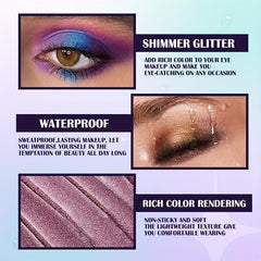 Glitter Liquid Eyeshadow Set Golden Brown Stick Makeup Fast Long Lasting Gift