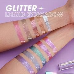 Glitter Liquid Eyeshadow Set Golden Brown Stick Makeup Fast Long Lasting Gift