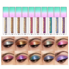 Glitter Liquid Eyeshadow Set Golden Brown Stick Makeup Fast Long Lasting Gift