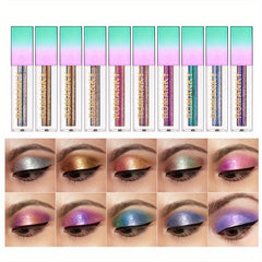 Glitter Liquid Eyeshadow Set Golden Brown Stick Makeup Fast Long Lasting Gift