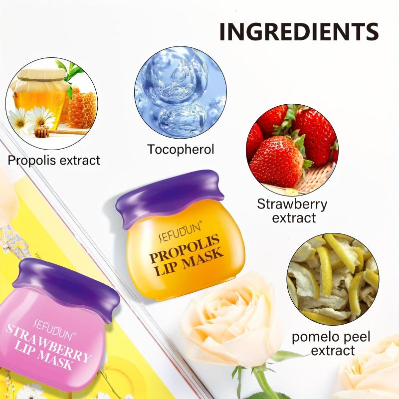 Hydrating Lip Mask Honey Strawberry Moisturizing Care