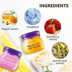 Hydrating Lip Mask Honey Strawberry Moisturizing Care