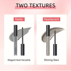 9pcs Liquid Eyeshadow Set Gray Silver Glitter Shimmer Matte Smokey Gothic Style