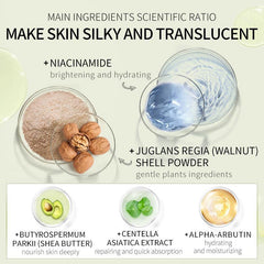 Shea Butter Body Scrub Exfoliating Wash for Men and Women