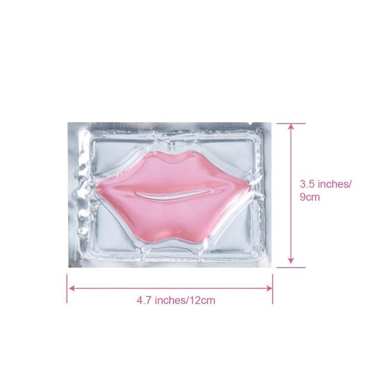 Hydrating Pink Crystal Collagen Lip Mask Patches for Plump Lips