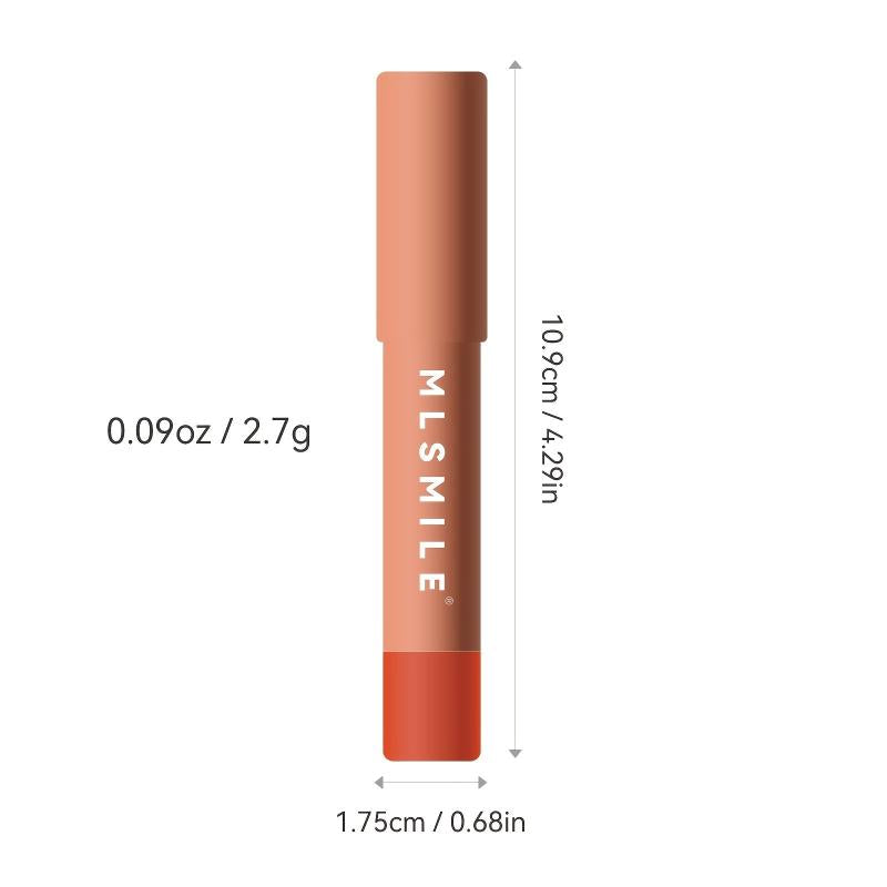 Matte Lipstick Set, 2 Pcs High Pigmented Lipstick Pencil