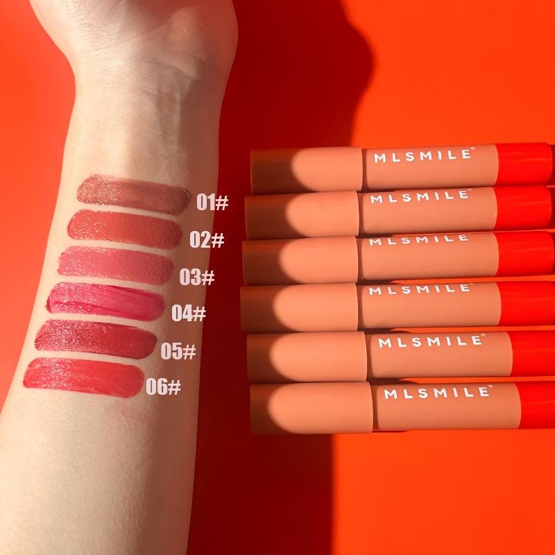 Matte Lipstick Set, 2 Pcs High Pigmented Lipstick Pencil
