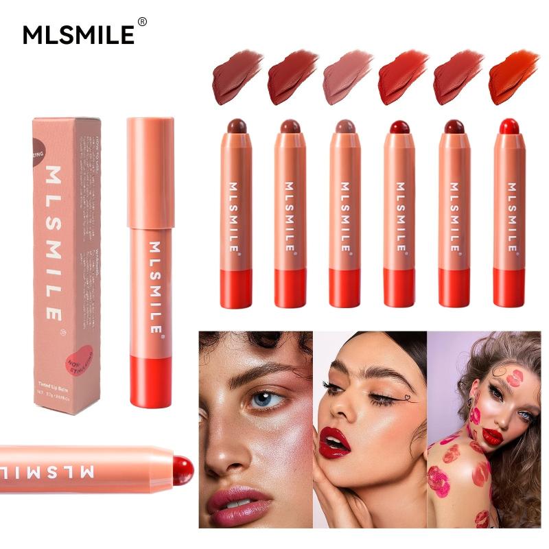 Matte Lipstick Set, 2 Pcs High Pigmented Lipstick Pencil