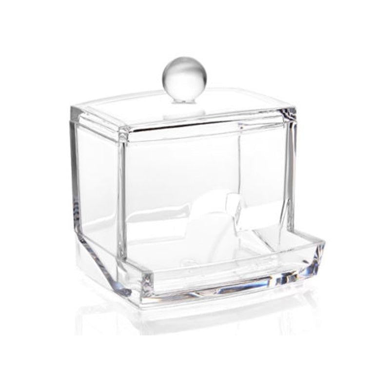 Acrylic Q Tip Swab Box Case - Makeup & Cosmetics Organizer