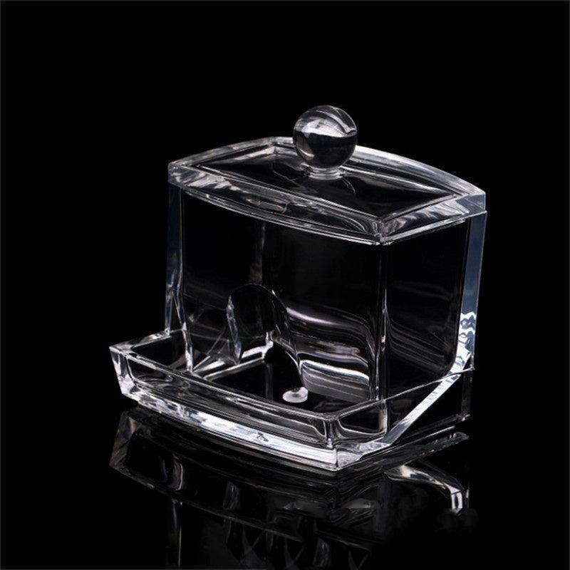 Acrylic Q Tip Swab Box Case - Makeup & Cosmetics Organizer