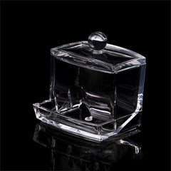 Acrylic Q Tip Swab Box Case - Makeup & Cosmetics Organizer