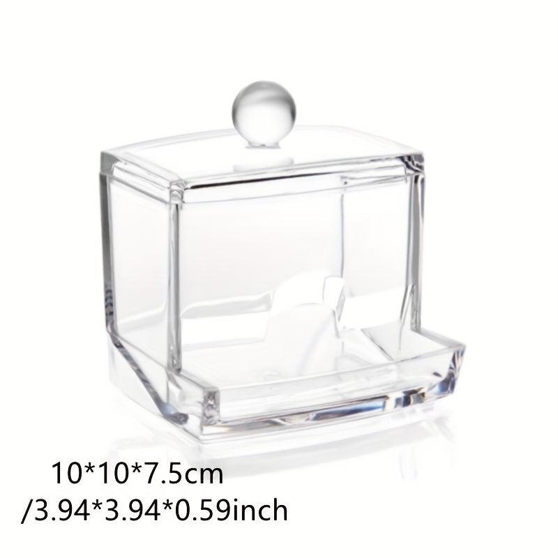 Acrylic Q Tip Swab Box Case - Makeup & Cosmetics Organizer