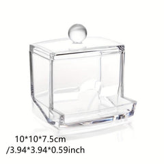Acrylic Q Tip Swab Box Case - Makeup & Cosmetics Organizer