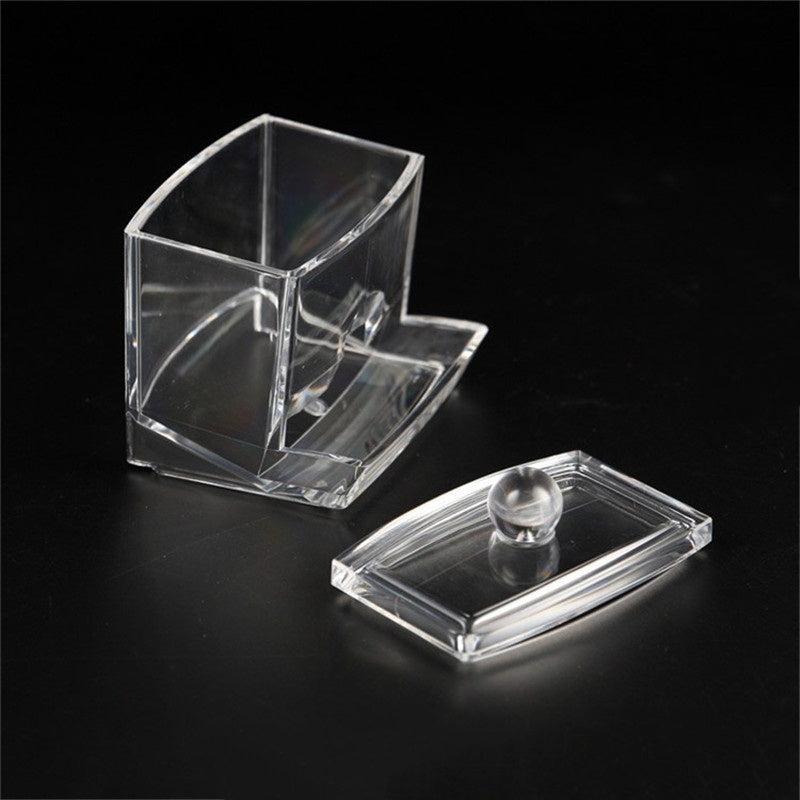 Acrylic Q Tip Swab Box Case - Makeup & Cosmetics Organizer
