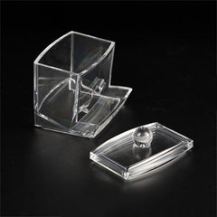 Acrylic Q Tip Swab Box Case - Makeup & Cosmetics Organizer