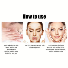 16 Pcs Face Wrinkle Patches Reusable Silicone Forehead Cheek Chin Sticker