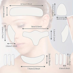 16 Pcs Face Wrinkle Patches Reusable Silicone Forehead Cheek Chin Sticker