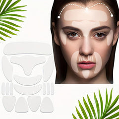 16 Pcs Face Wrinkle Patches Reusable Silicone Forehead Cheek Chin Sticker
