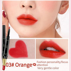 Double Ended Lipstick Lip Liner Waterproof Long Lasting Lip Tint Pencil