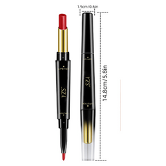 Double Ended Lipstick Lip Liner Waterproof Long Lasting Lip Tint Pencil