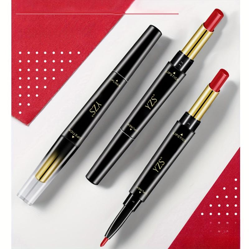 Double Ended Lipstick Lip Liner Waterproof Long Lasting Lip Tint Pencil