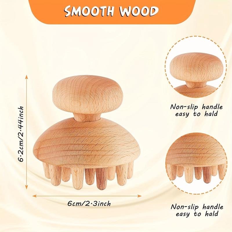 Mushroom Wood Massager Tool for Pain Relief