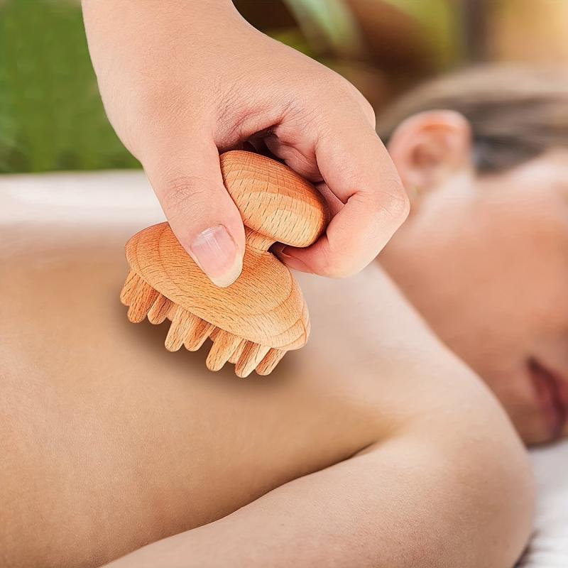 Mushroom Wood Massager Tool for Pain Relief