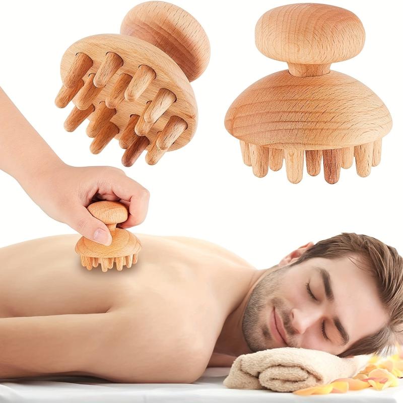 Mushroom Wood Massager Tool for Pain Relief