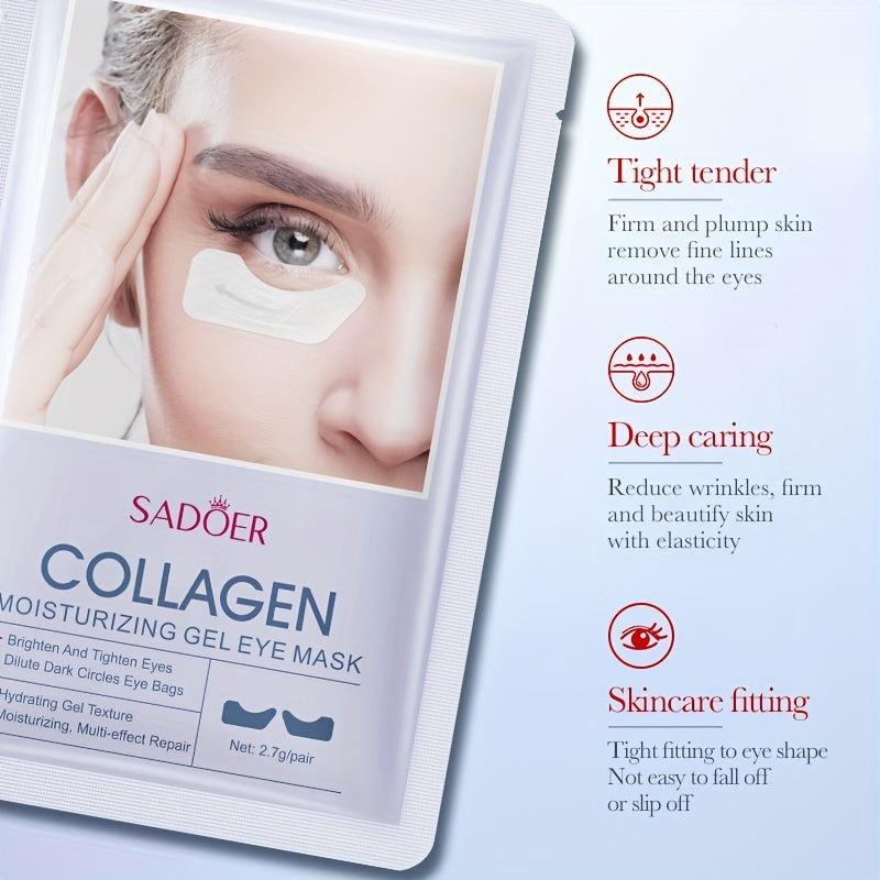 Collagen Eye Mask Hyaluronic Acid Gel Mask to Improve Dark Circles - Pack of 5