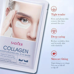 Collagen Eye Mask Hyaluronic Acid Gel Mask to Improve Dark Circles - Pack of 5