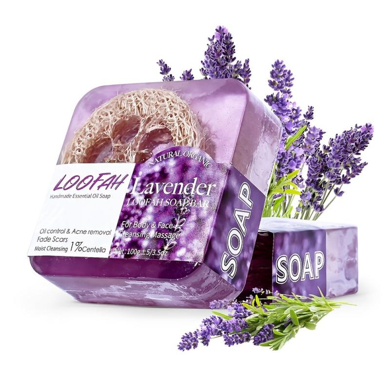 100g Aloe Rose Coconut Milk Loofah Soap Essential Soap