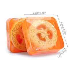 100g Aloe Rose Coconut Milk Loofah Soap Essential Soap