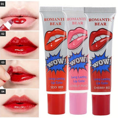 4PCS Peel Off Liquid Lipstick Set Waterproof Long Lasting Lip Gloss