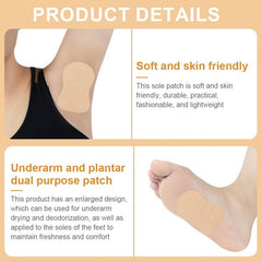 10pcs Armpit Sweat Absorbing Sticker Elastic Cotton Cloth Covering Sticker