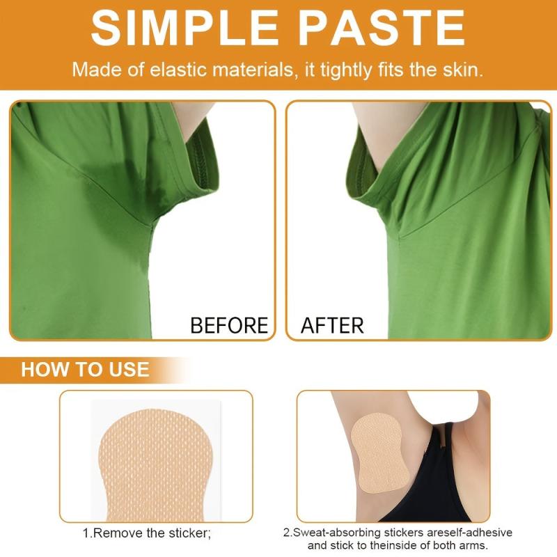 10pcs Armpit Sweat Absorbing Sticker Elastic Cotton Cloth Covering Sticker