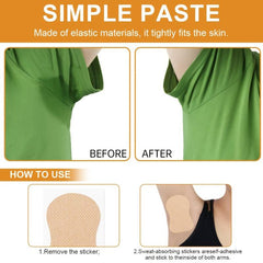 10pcs Armpit Sweat Absorbing Sticker Elastic Cotton Cloth Covering Sticker