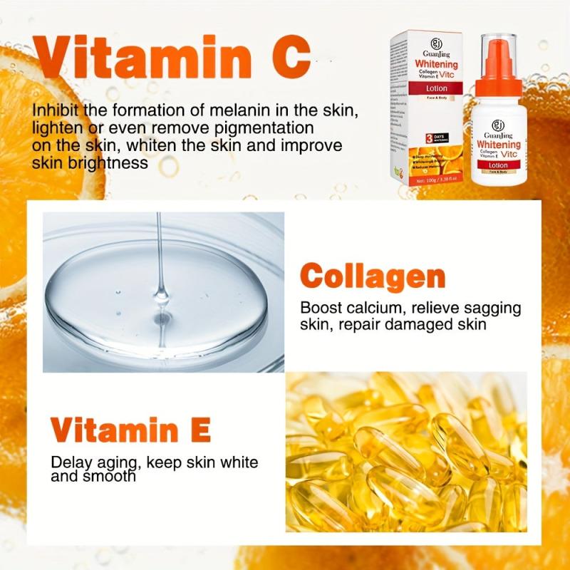 Vitamin C Lotion Moisturizer for Skin Brightening and Age Spot Reduction