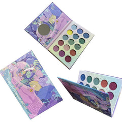 15-Color Eyeshadow Palette Hot Pink Shimmer Matte Pearly