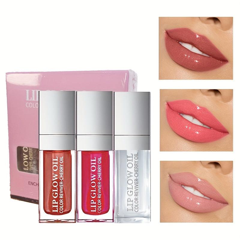 Set Of 3 Hydrating Lip Glosses Ideal For Lip Care