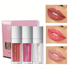 Set Of 3 Hydrating Lip Glosses Ideal For Lip Care