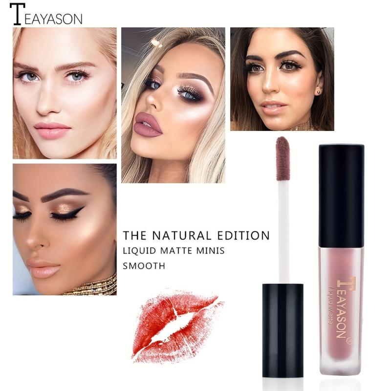 12 Nude Earth Matte Lipstick Lip Glaze Matte Moisturizing Lip Plumper