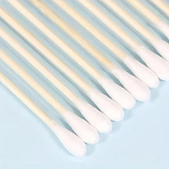 Clear Acrylic Fabric Swabs Holder With Bamboo Lid