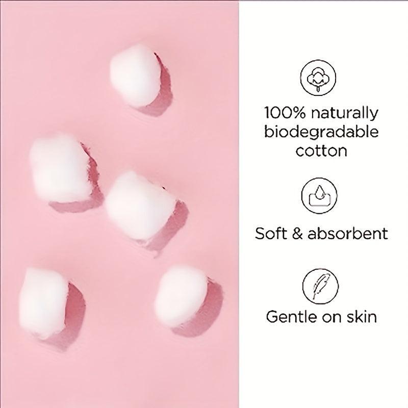 100% Natural Soft Cotton Balls For Face And Nail Polish Remover