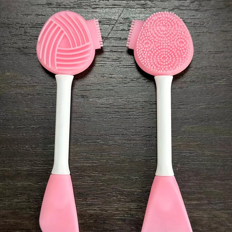 Portable Silicone Cleansing Massage Brush Gel Mask Facial Brush